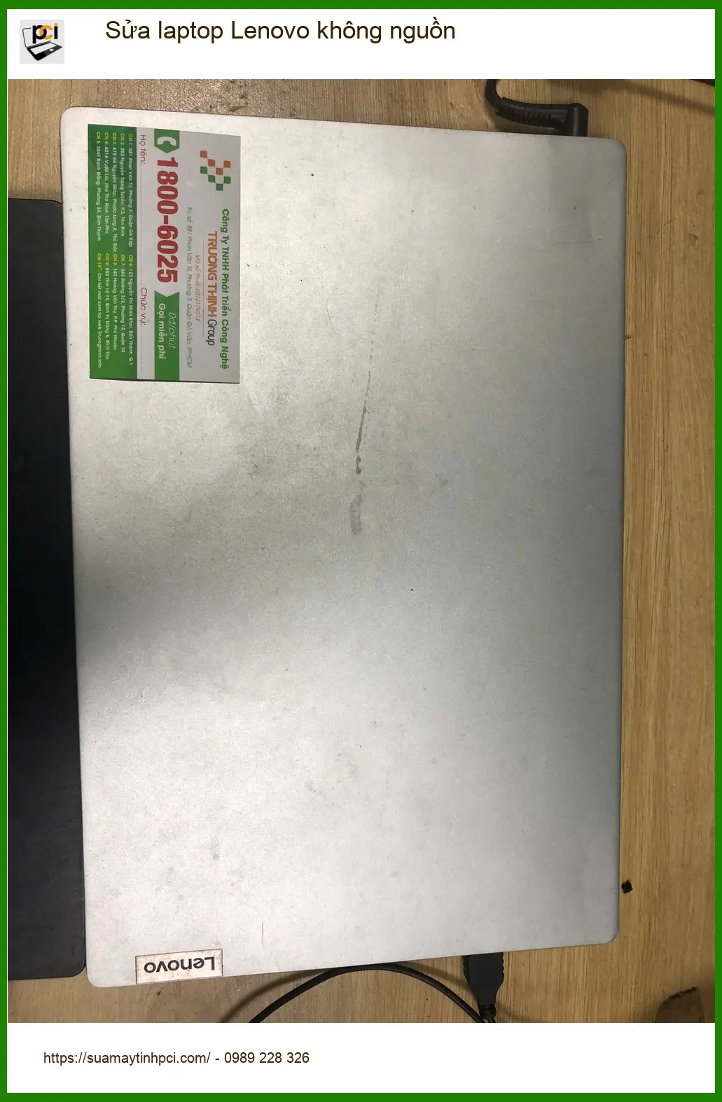 Anh Hùng kỹ sư điện tử đã Sửa laptop Lenovo không nguồn Quận Bình Tân thành công ảnh thực tế 1