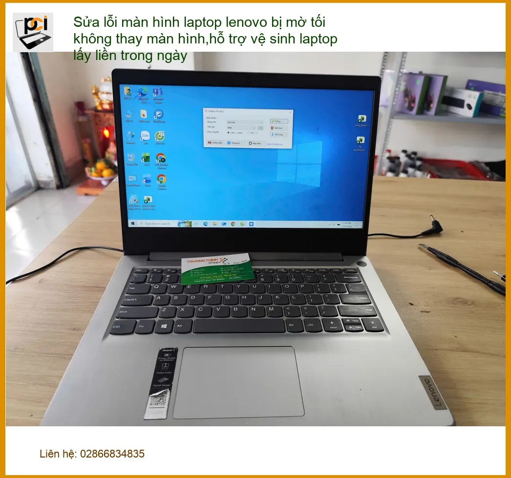 Chú Thọ sửa màn laptop Lenovo mờ tối không thay, vệ sinh liền Q.Phú Nhuận ảnh thực tế 1