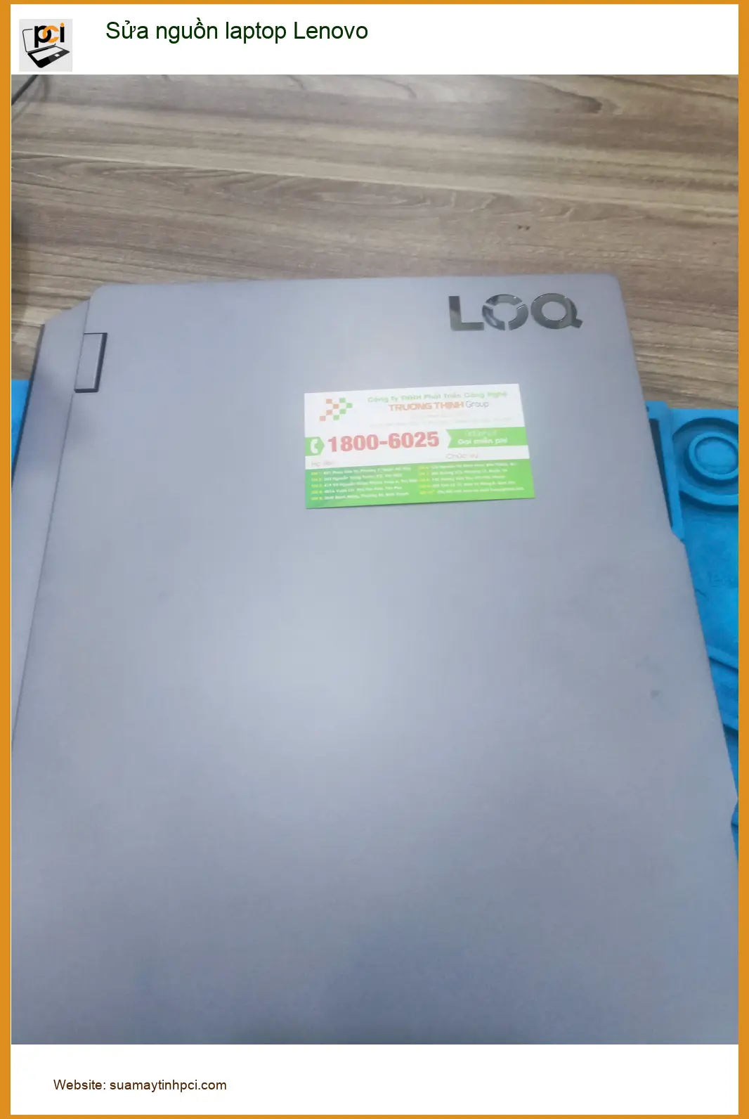 Anh Hải kỹ sư xây dựng review chỗ sửa nguồn laptop Lenovo Quận Tân Phú uy tín ảnh thực tế 2