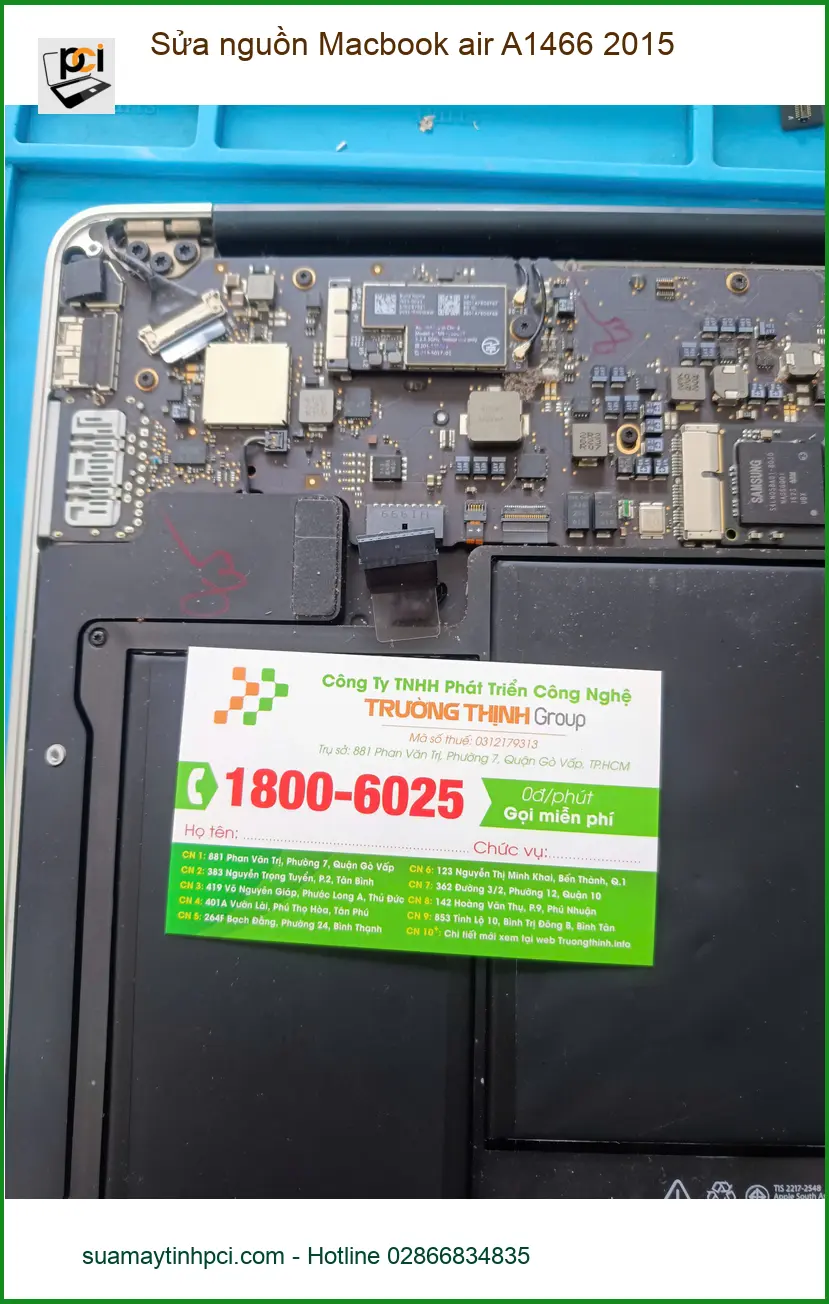 Trung tâm sửa nguồn Macbook Air A1466 2015 Quận Tân Phú - Chị Thảo hết lo ảnh thực tế 1