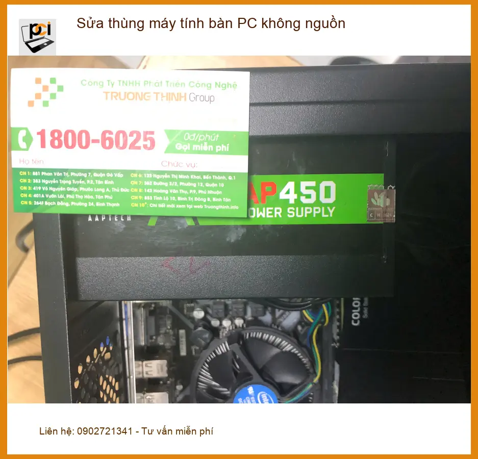 Anh Kiệt quản lý siêu thị tìm chỗ sửa thùng máy tính PC không nguồn gấp Quận Bình Tân ảnh thực tế 1