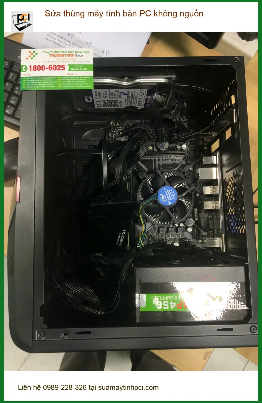 Anh Kiệt quản lý siêu thị tìm chỗ sửa thùng máy tính PC không nguồn gấp Quận Bình Tân ảnh thực tế 2