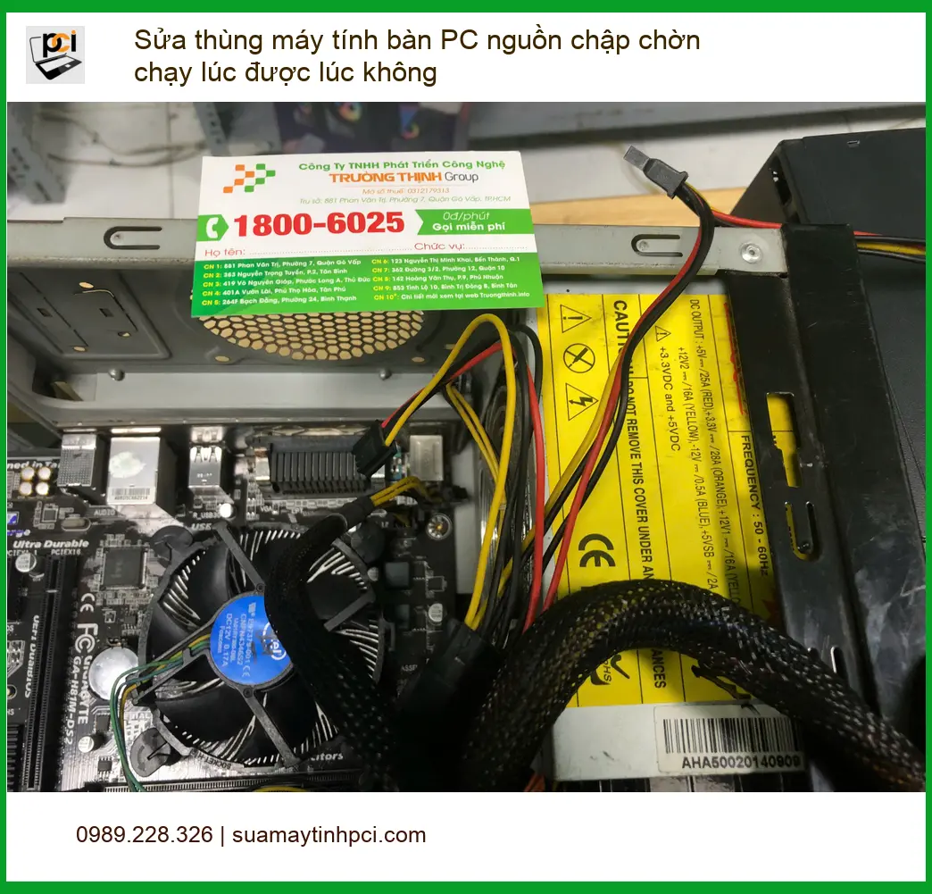 Anh Đạt kỹ sư IT cần sửa PC nguồn chập chờn Quận Bình Tân - Dịch vụ uy tín ảnh thực tế 1