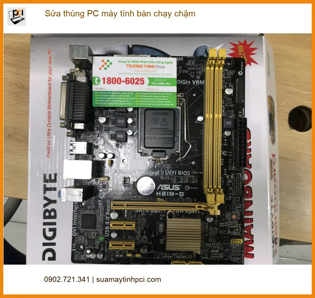 Anh Kiên kỹ sư giải quyết thùng PC máy tính bàn chạy chậm Quận Bình Tân ảnh thực tế 1