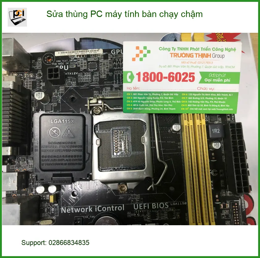 Anh Kiên kỹ sư giải quyết thùng PC máy tính bàn chạy chậm Quận Bình Tân ảnh thực tế 2