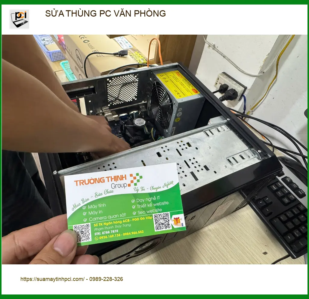 Dịch vụ Sửa Thùng PC Văn Phòng Quận Tân Bình - Chị Thu Nguyệt trưởng phòng cần lấy liền ảnh thực tế 1