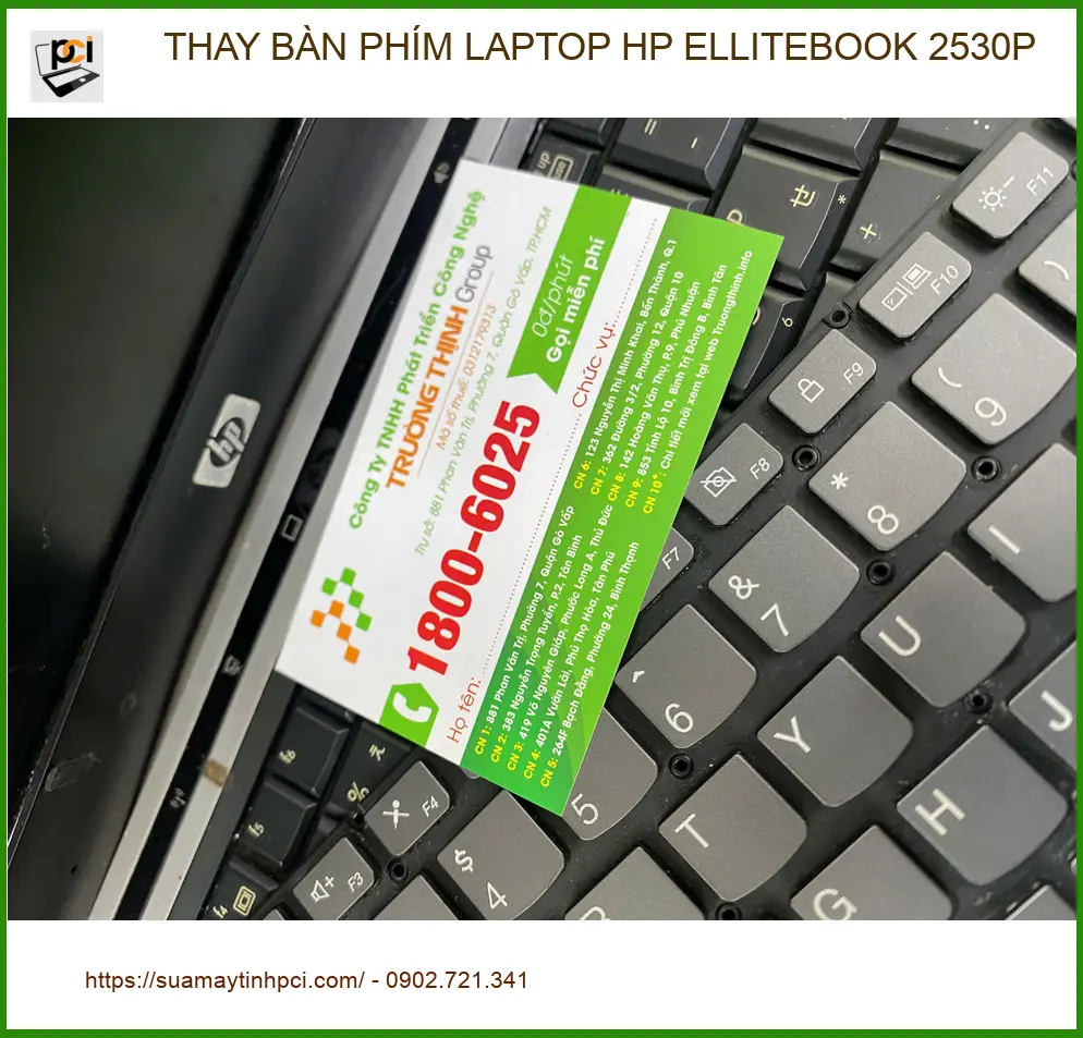 Chú Phú tìm chỗ thay bàn phím laptop HP Elitebook 2530p Quận 12
