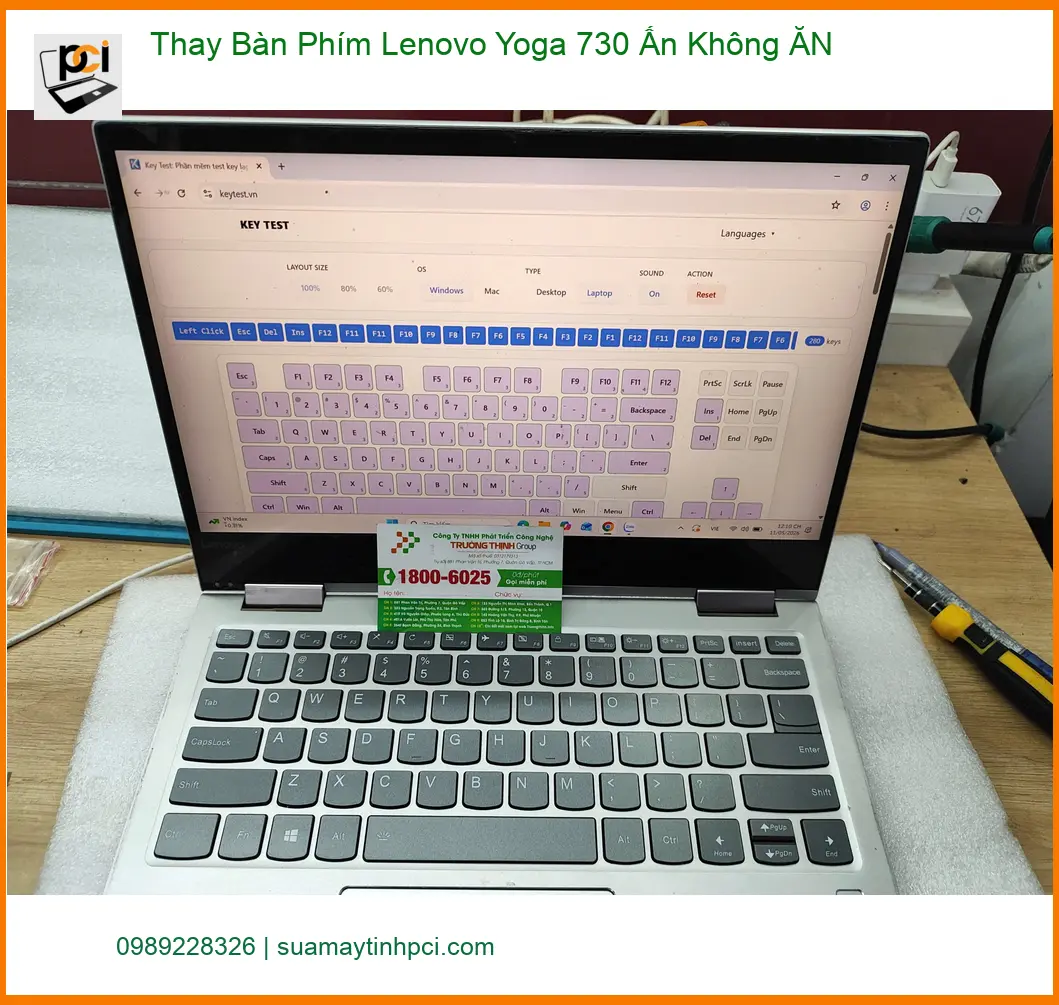 Thay bàn phím Lenovo Yoga 730 ấn không ăn Quận 12 - Cô Mai chủ cửa hàng chia sẻ địa chỉ uy tín ảnh thực tế 1