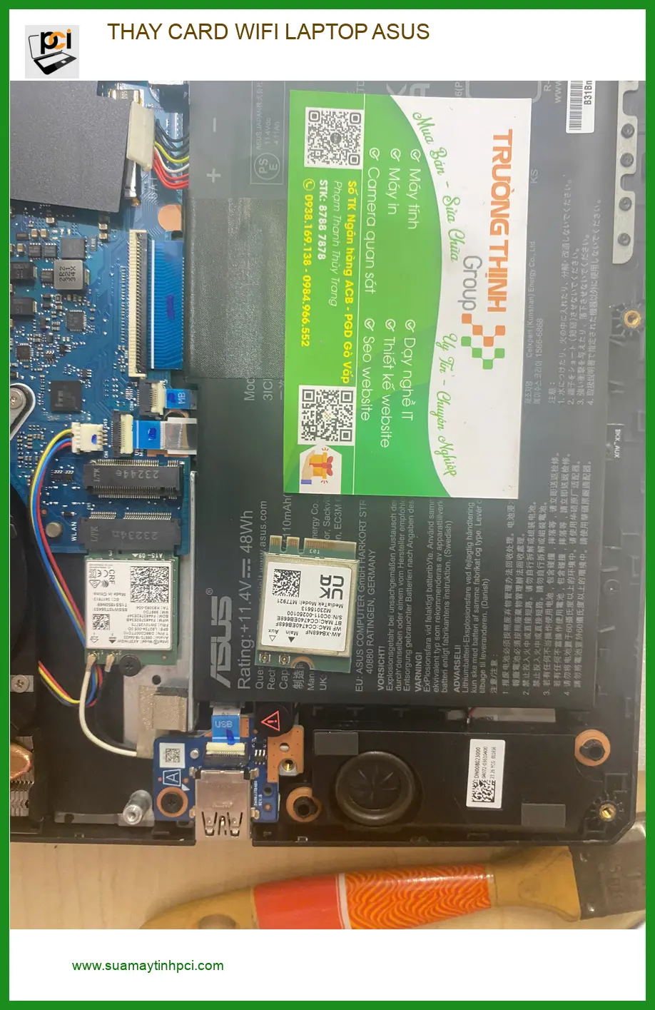 Chú Phát review dịch vụ Thay CARD WIFI LAPTOP ASUS Quận Gò Vấp uy tín