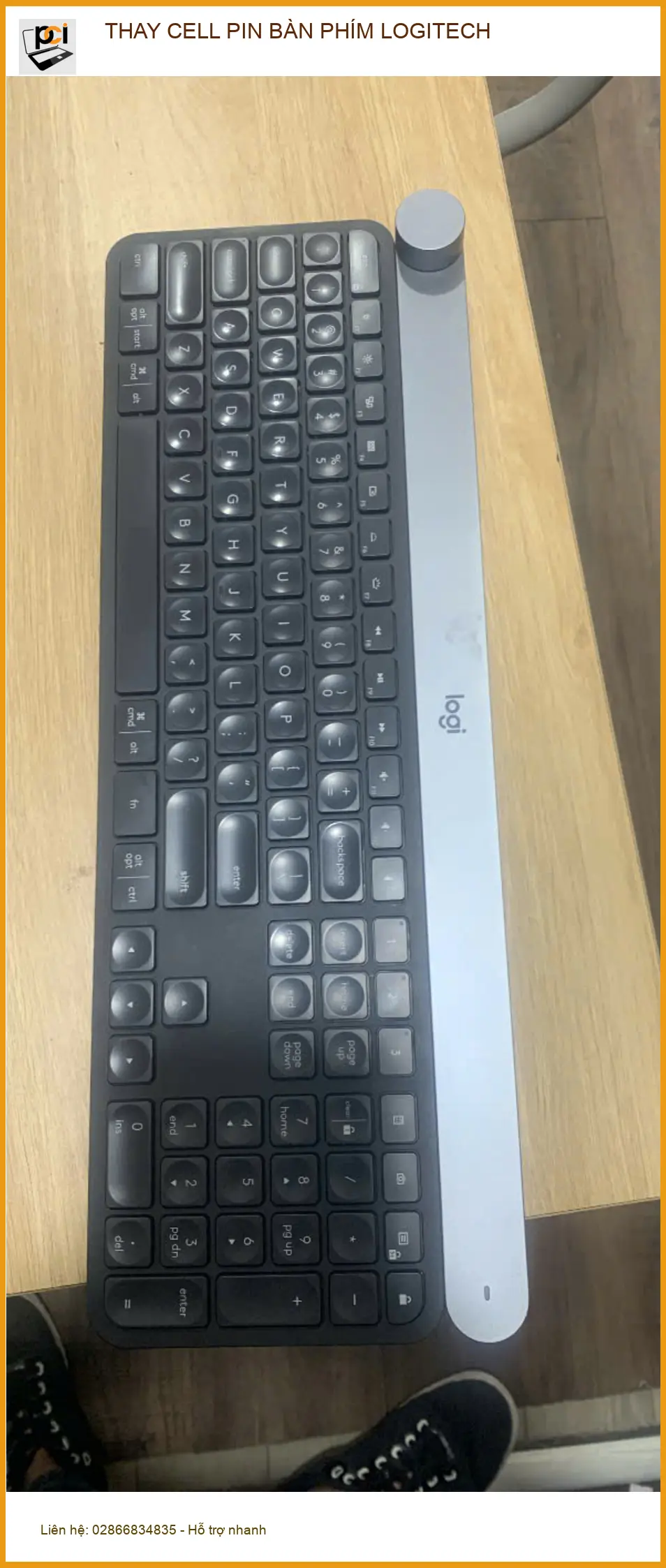 Bác Cường chuyên gia tài chính thay cell pin bàn phím Logitech Quận Tân Bình khẩn cấp