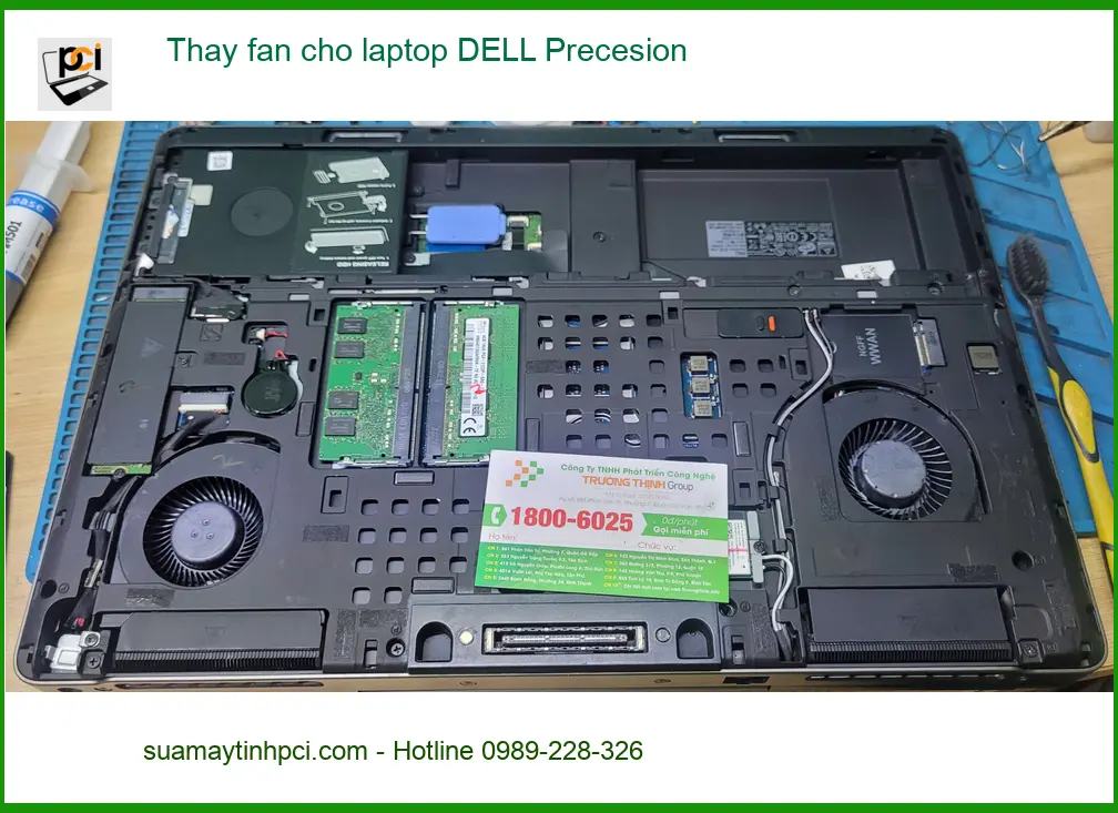 Anh Đức nhân viên đồ họa tìm chỗ thay fan laptop DELL Precesion Quận Bình Tân lấy ngay