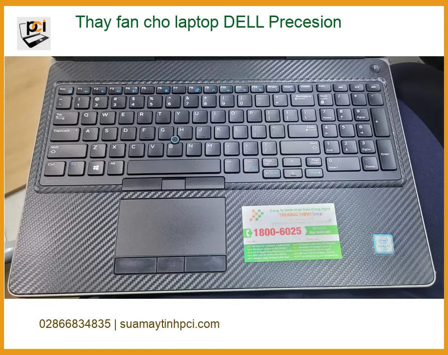 Anh Đức nhân viên đồ họa tìm chỗ thay fan laptop DELL Precesion Quận Bình Tân lấy ngay ảnh thực tế 1