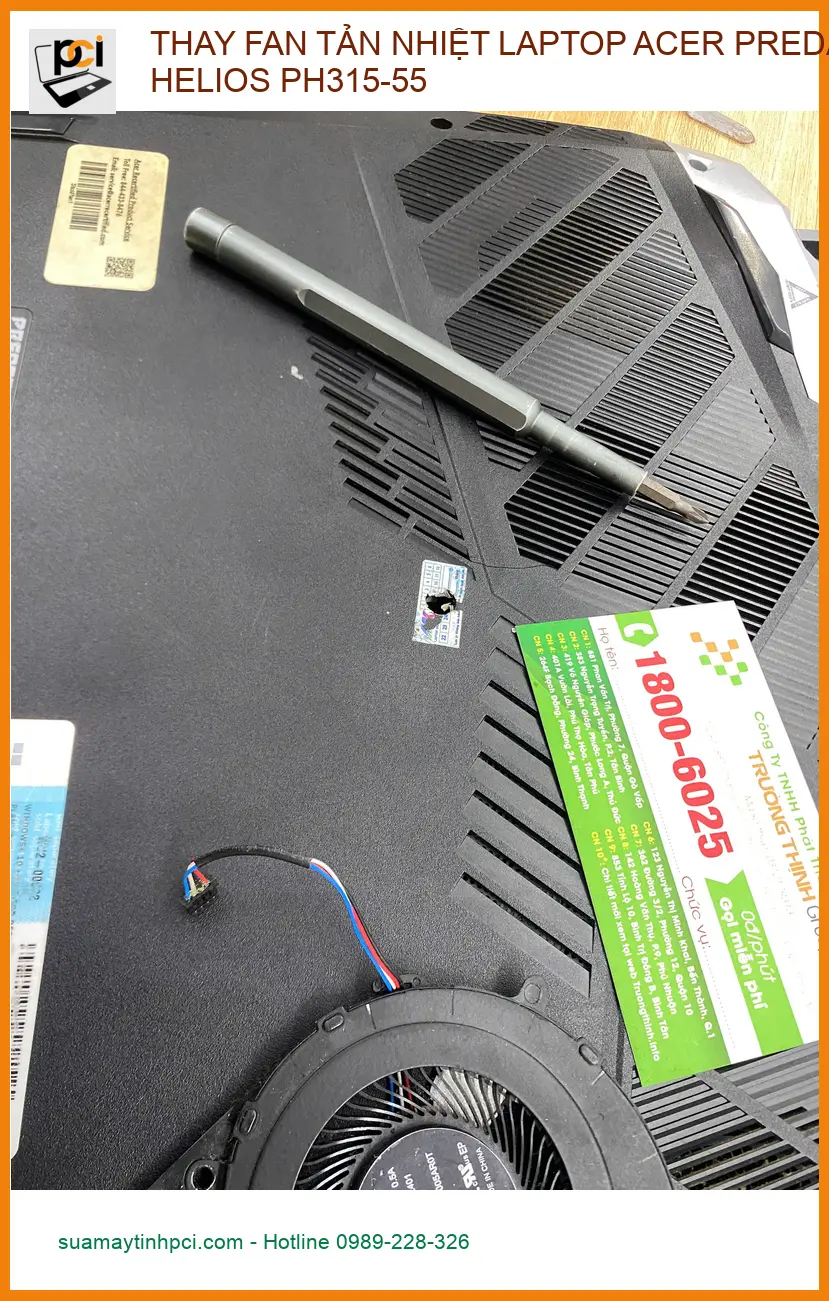 Anh Huy kỹ sư thay fan tản nhiệt laptop Acer Predator Helios PH315-55 Quận 12 lấy liền ảnh thực tế 1