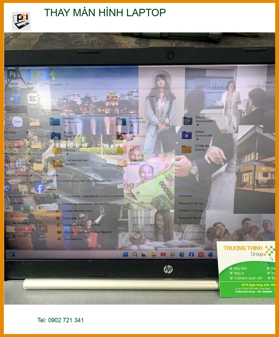 Anh Phúc nhân viên văn phòng tìm trung tâm Thay màn hình laptop Quận Bình Thạnh ảnh thực tế 2