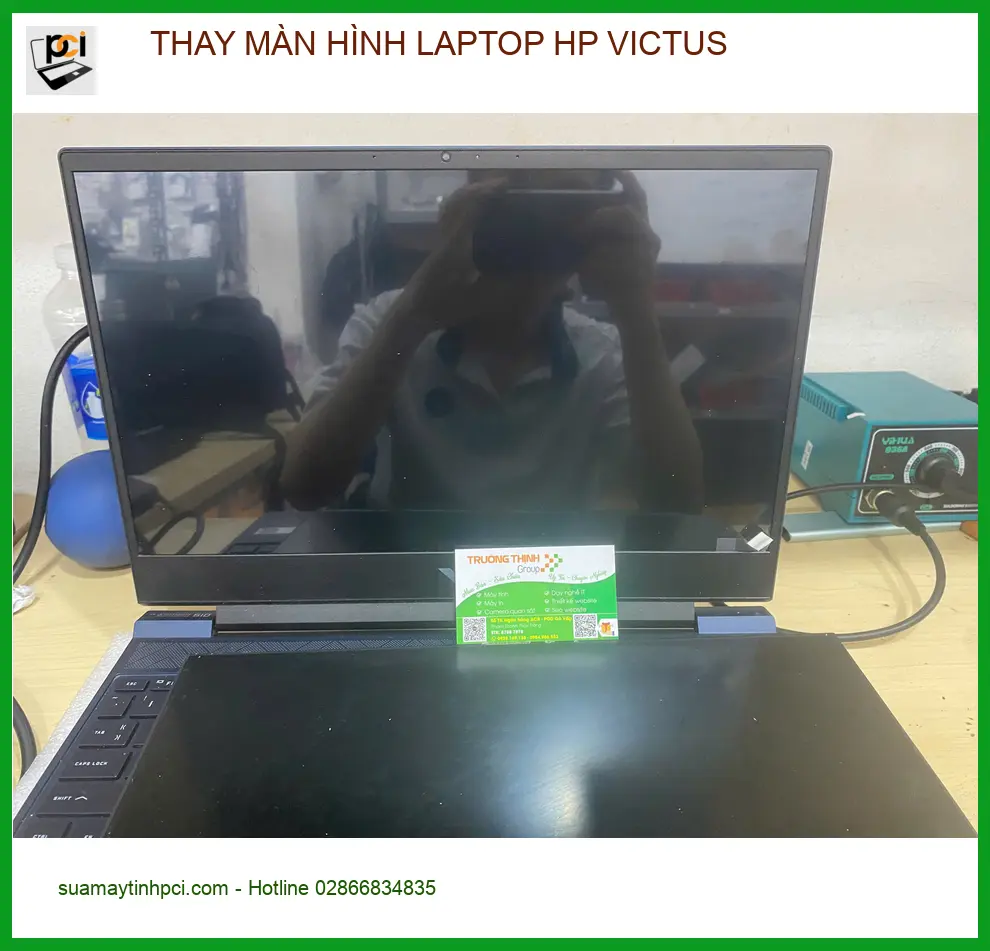 Địa điểm thay màn hình laptop HP Victus Quận Gò Vấp – Anh Quang lo lắng deadline