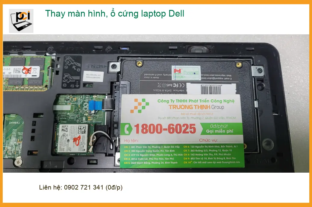 Anh Khôi trải nghiệm thay màn hình, ổ cứng laptop Dell Quận Bình Tân