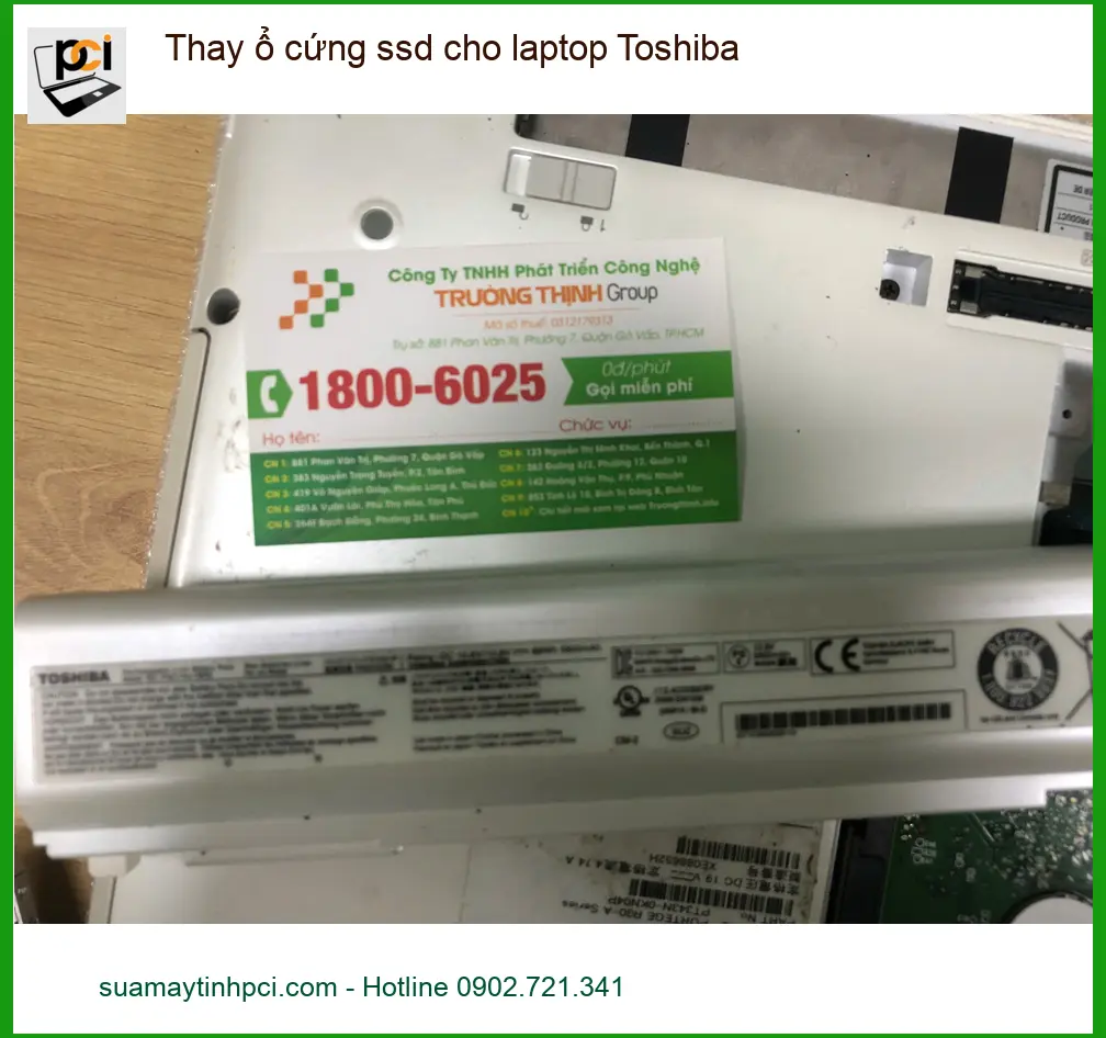 Thay ổ cứng SSD laptop Toshiba Quận Bình Tân - Anh Long IT review ảnh thực tế 1