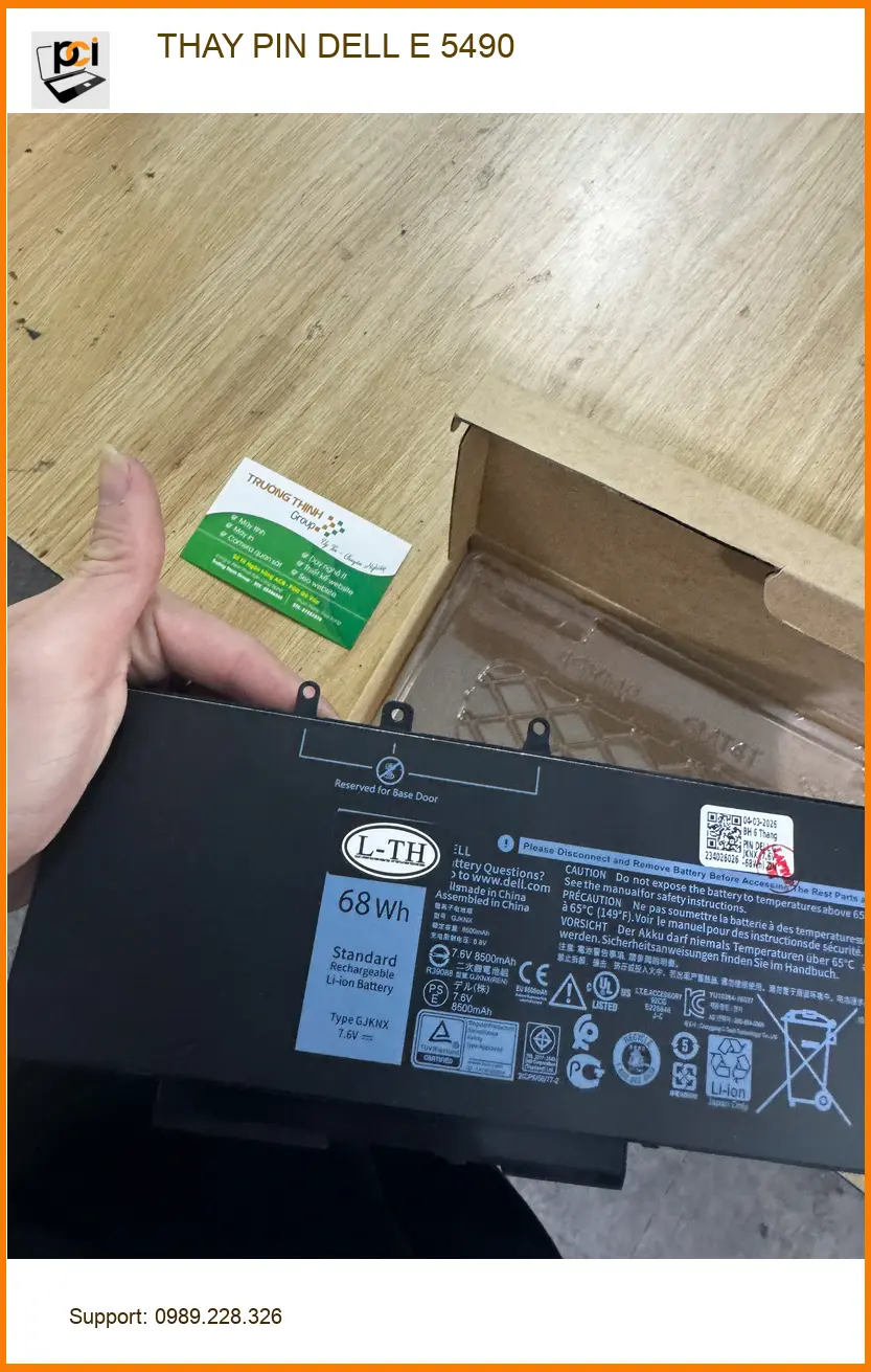 Anh Quân shipper đánh giá dịch vụ thay PIN DELL E 5490 Quận 10 uy tín ảnh thực tế 1
