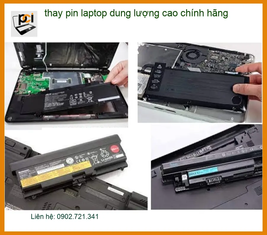 Sửa Laptop thay pin laptop dung lượng cao chính hãng TPHCM – Uy tín