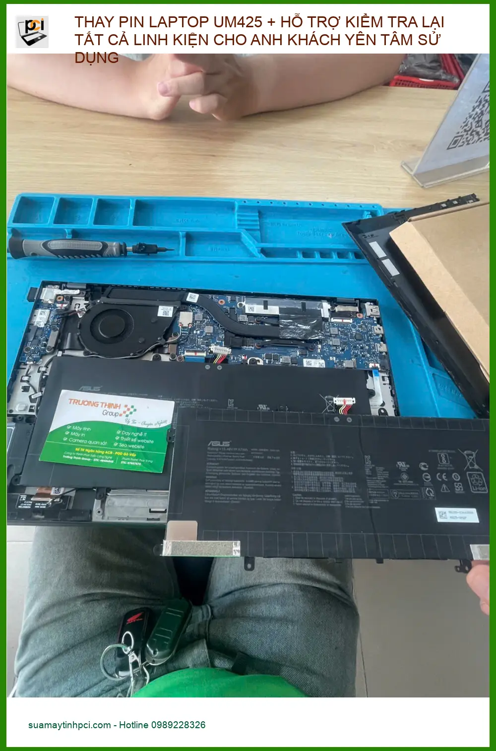 Trung tâm Thay Pin Laptop UM425 uy tín Quận Phú Nhuận – Anh Khánh kỹ sư kiểm tra