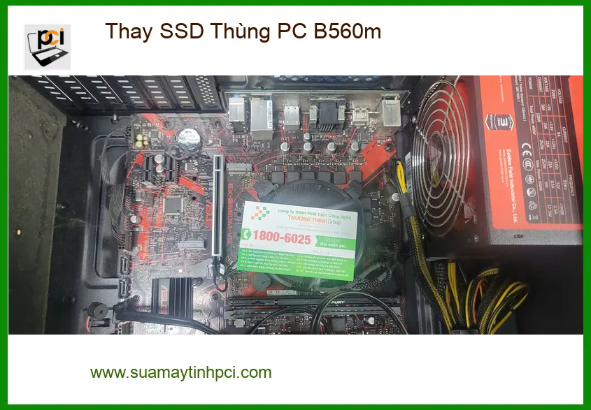 Chú Thịnh kế toán ở Quận Bình Tân - Ca thay SSD PC B560m ảnh thực tế 1