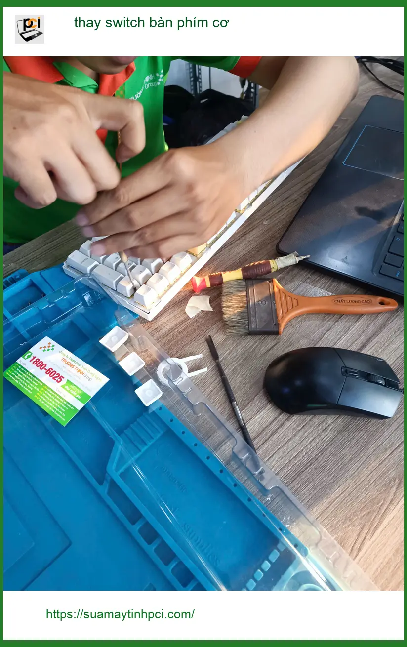 Tiệm thay switch bàn phím cơ Quận Tân Phú uy tín - Chú Phước tìm chỗ uy tín ảnh thực tế 1