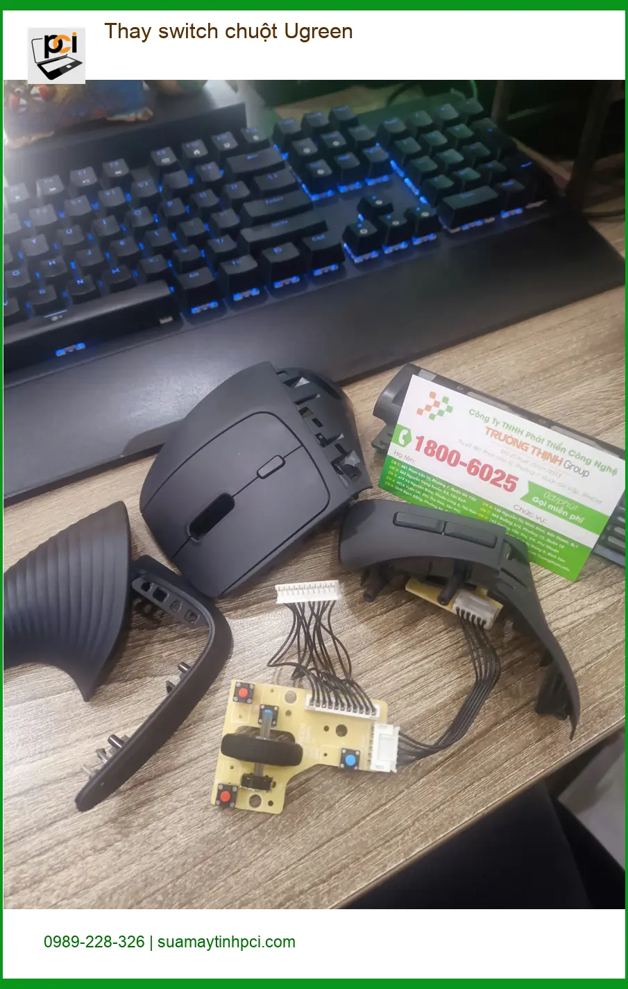 Bác Hoàng Long IT - Review ca thay switch chuột Ugreen lỗi double click ở Tân Phú ảnh thực tế 1