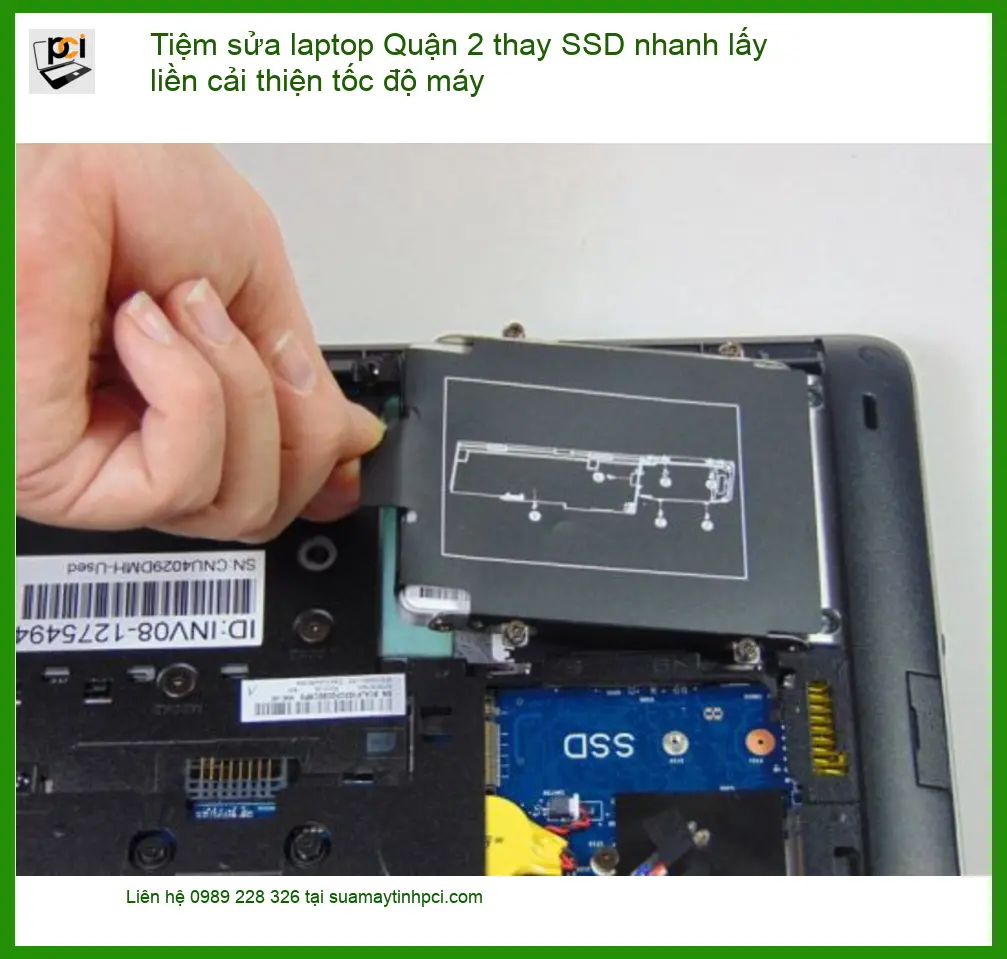 Sửa Laptop Quận 2 thay SSD nhanh lấy liền – Tiệm uy tín, cải thiện tốc độ