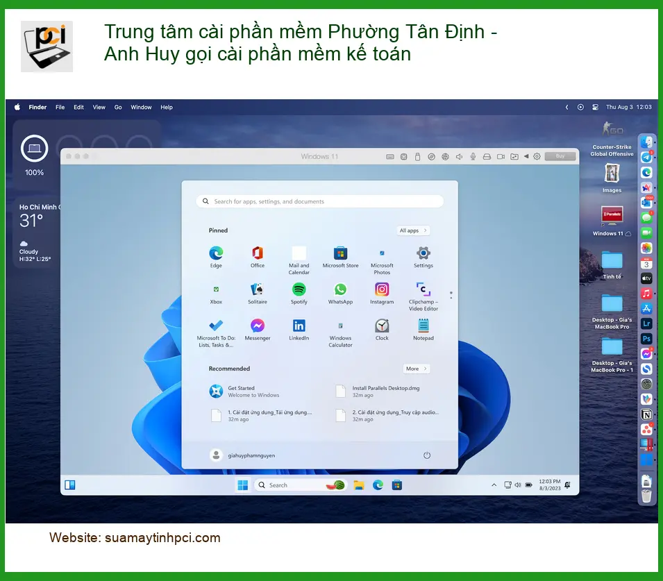 Laptop Trung tâm cài phần mềm Phường Tân Định – Dịch vụ cài nhanh