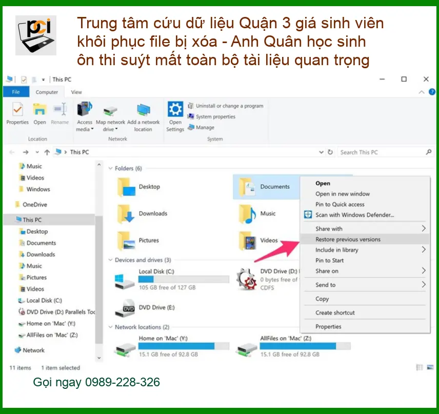 Khôi Phục Dữ Liệu Quận 3 giá sinh viên – Trung tâm cứu file bị xóa