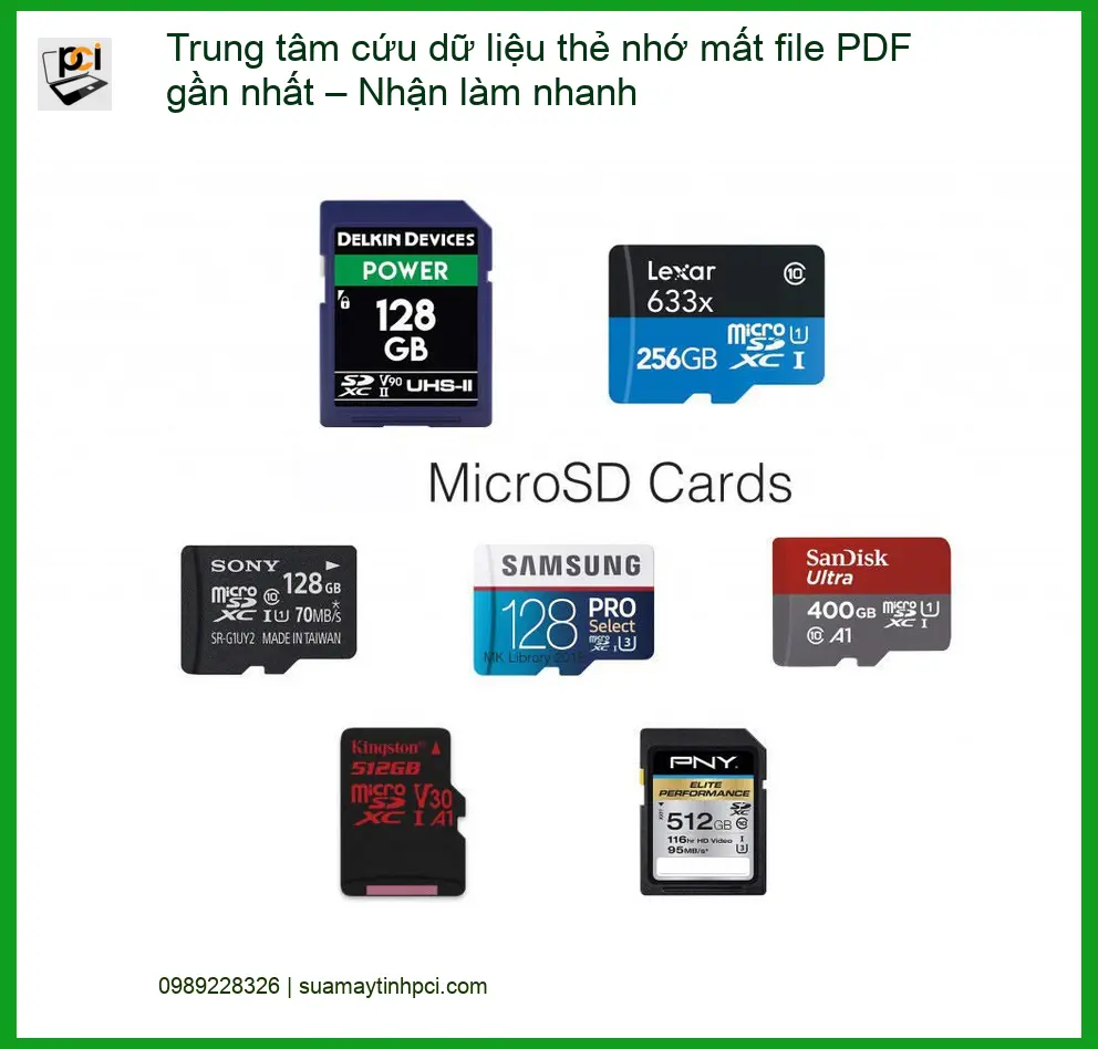 Khôi Phục Dữ Liệu Thẻ Nhớ Mất PDF – Trung Tâm Cứu Nhanh TPHCM
