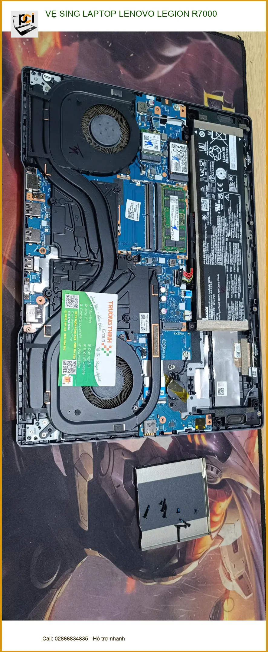 Anh Quang streamer cần vệ sinh Laptop Lenovo Legion R7000 Quận 9 gấp