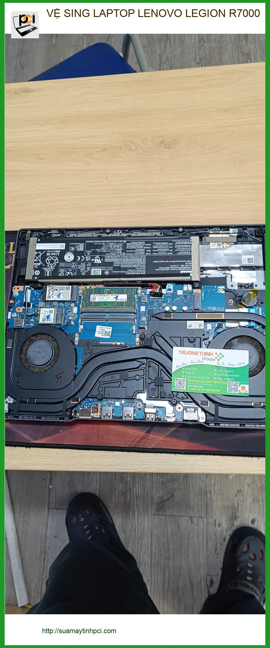 Anh Quang streamer cần vệ sinh Laptop Lenovo Legion R7000 Quận 9 gấp ảnh thực tế 1
