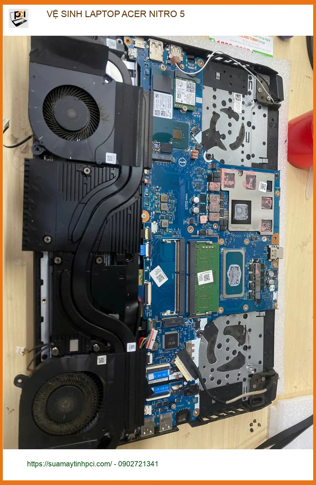 Anh Quân lo lắng máy quá nhiệt sau Vệ sinh Laptop Acer Nitro 5 ở Gò Vấp