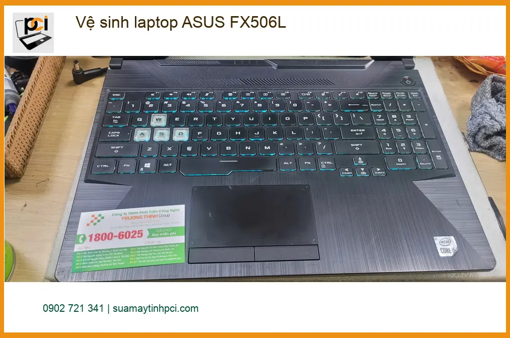 Cô Hằng khó chịu vì máy nóng - Vệ sinh laptop ASUS FX506L Quận Bình Tân ảnh thực tế 1