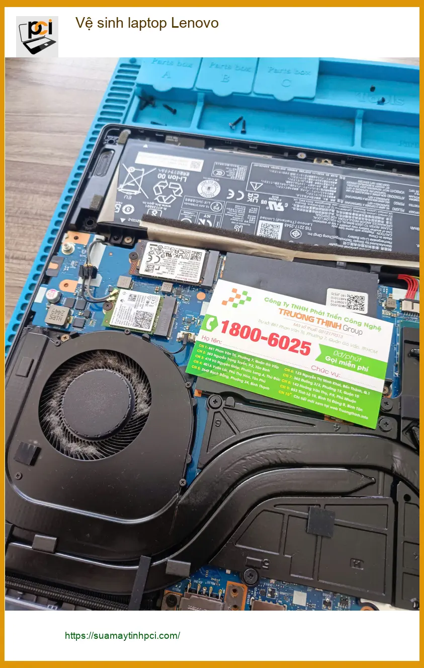 Cô Diệu kế toán ở Tân Phú tìm dịch vụ vệ sinh laptop Lenovo uy tín ảnh thực tế 1