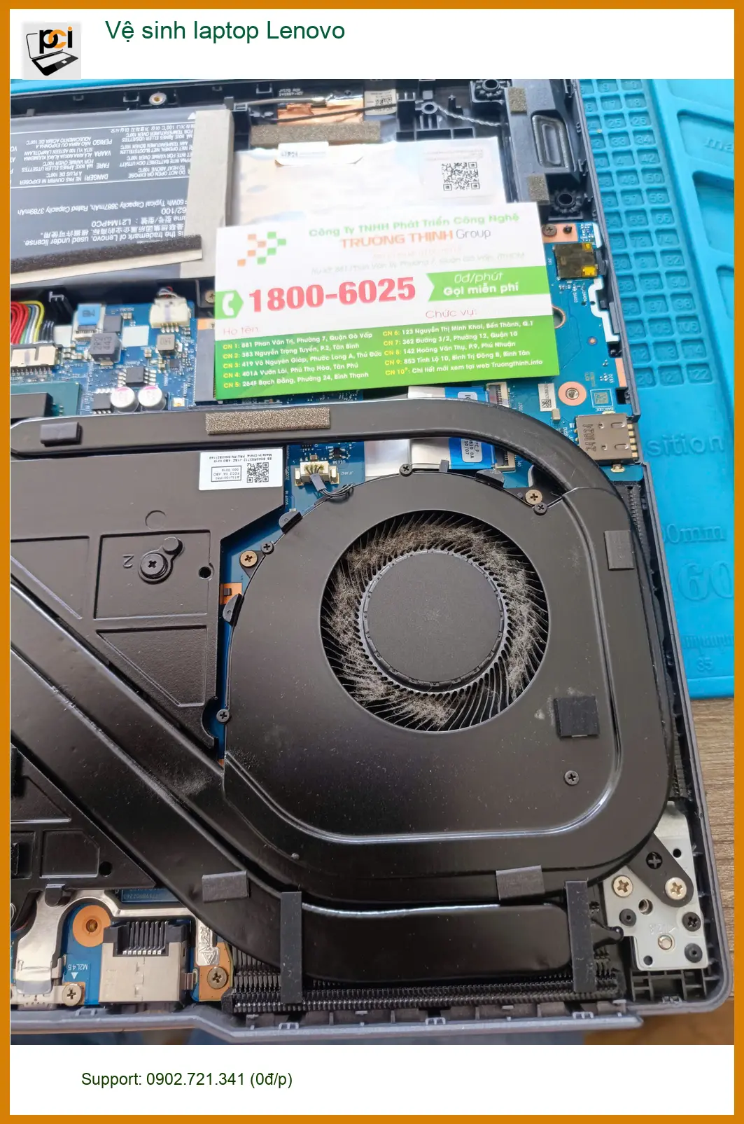 Cô Diệu kế toán ở Tân Phú tìm dịch vụ vệ sinh laptop Lenovo uy tín ảnh thực tế 2