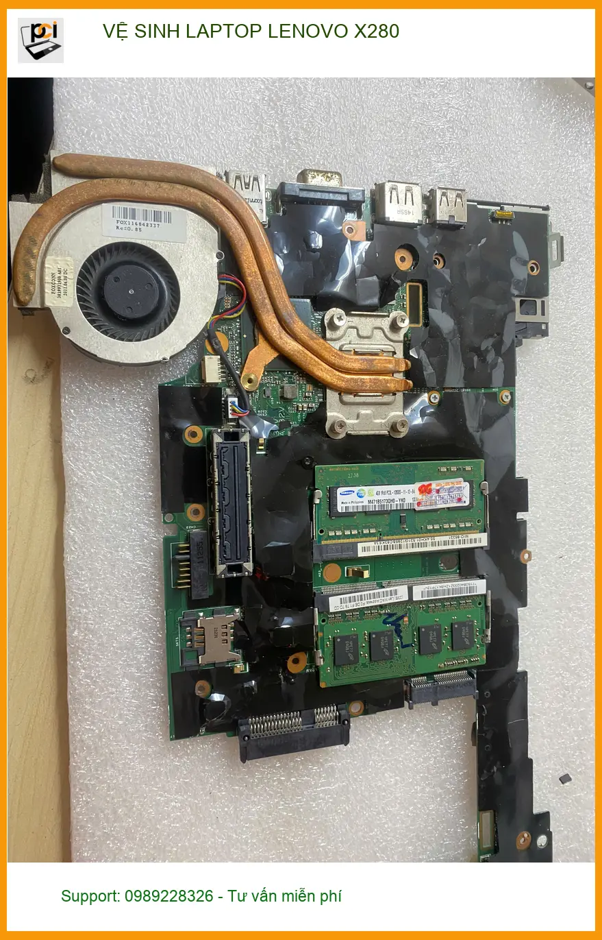 Anh Khải kế toán chia sẻ kinh nghiệm vệ sinh laptop Lenovo X280 Gò Vấp ảnh thực tế 1