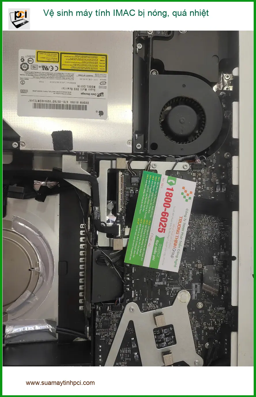 Ông Thịnh mất ngủ vì IMAC quá nhiệt - Trung tâm vệ sinh máy tính IMAC Quận 7 ảnh thực tế 1
