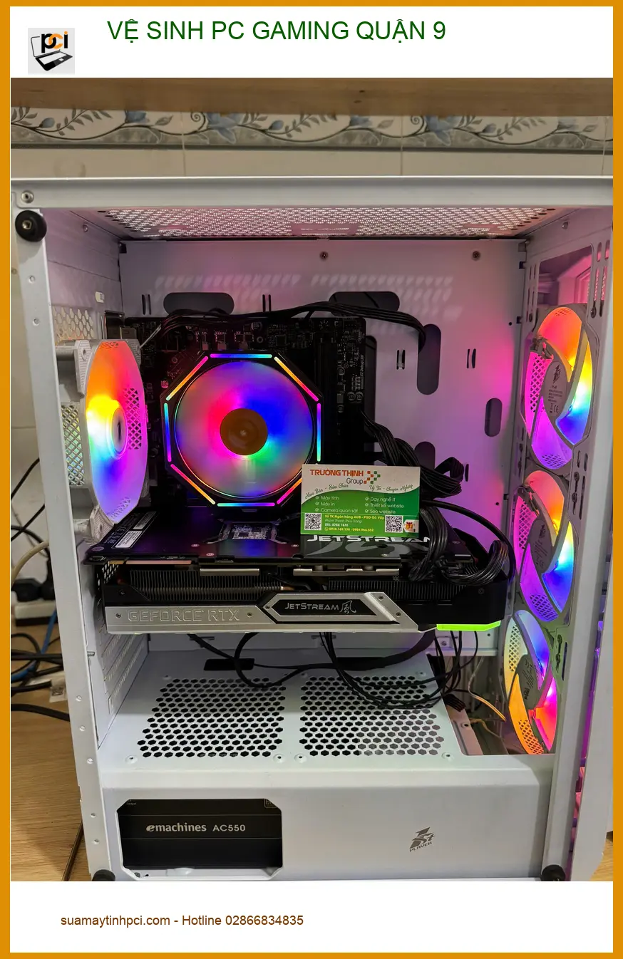 Dịch vụ vệ sinh PC GAMING Quận 9 uy tín - Chị Mai giải cứu PC chạy chậm ảnh thực tế 1