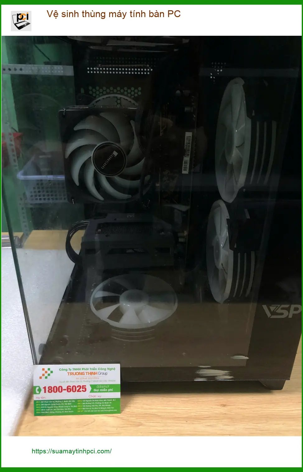 Dịch vụ vệ sinh thùng máy tính bàn PC Quận Bình Tân - Anh Việt review ảnh thực tế 1