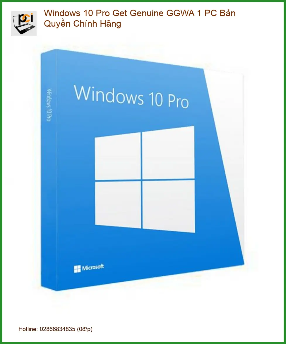 Windows 10 Pro GGWA Chính Hãng - Cài Đặt Nhanh | Giá Tốt TPHCM