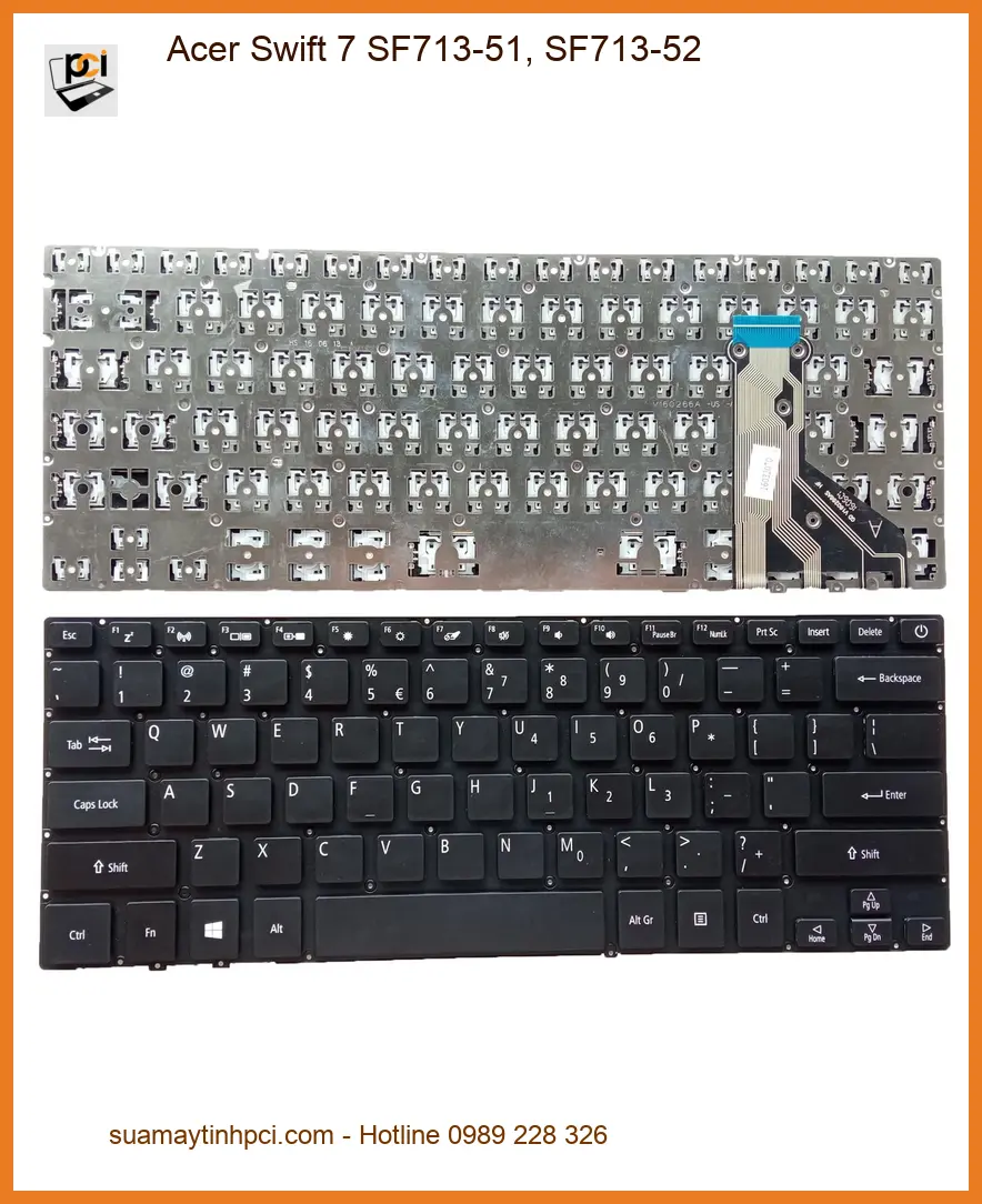 Bàn phím Laptop Acer Swift 7 SF713-51/52 - Thay Lấy Liền TPHCM Giá Tốt