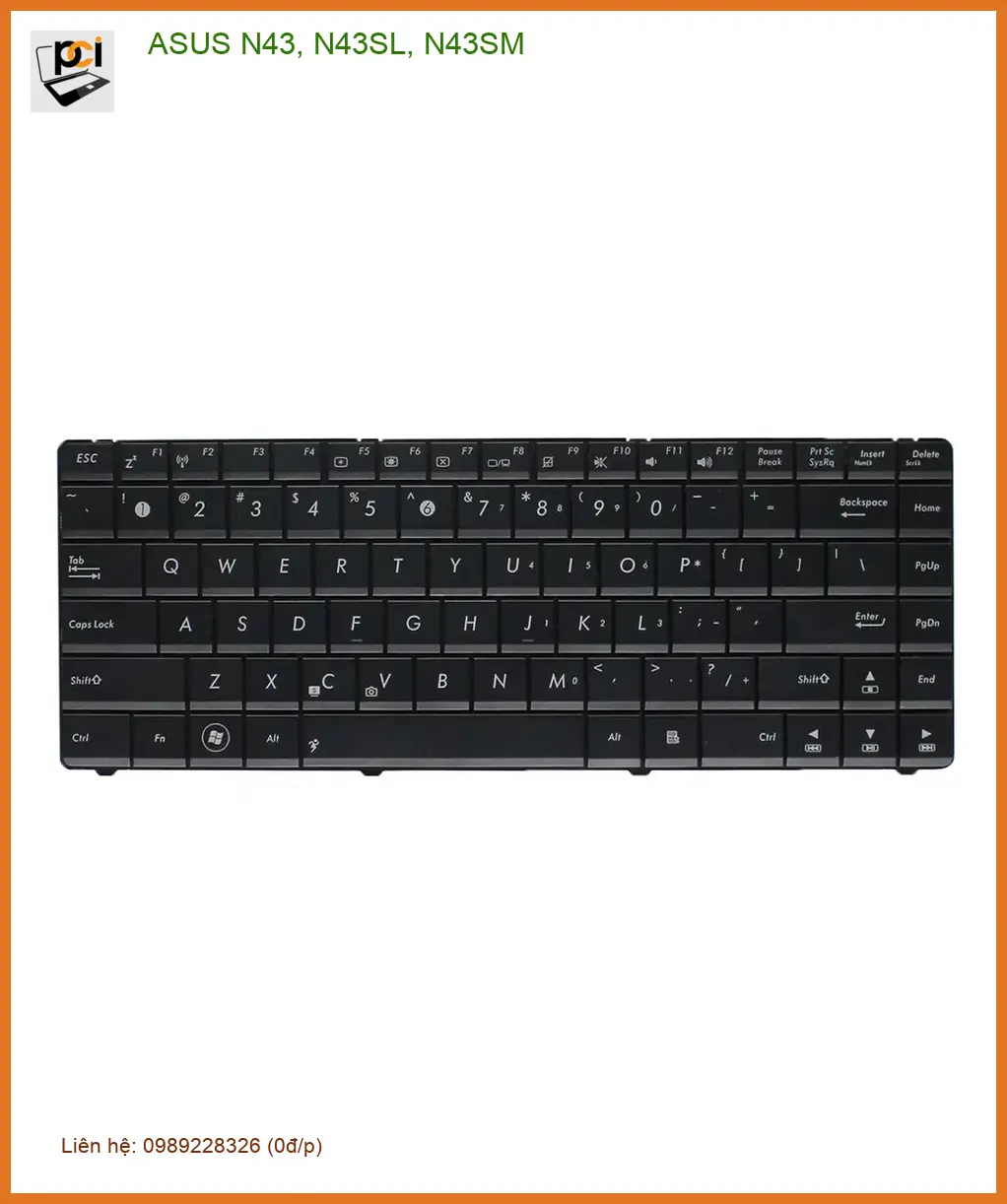 Bàn phím Laptop ASUS N43 N43SL N43SM - Thay Nhanh Lấy Liền TPHCM