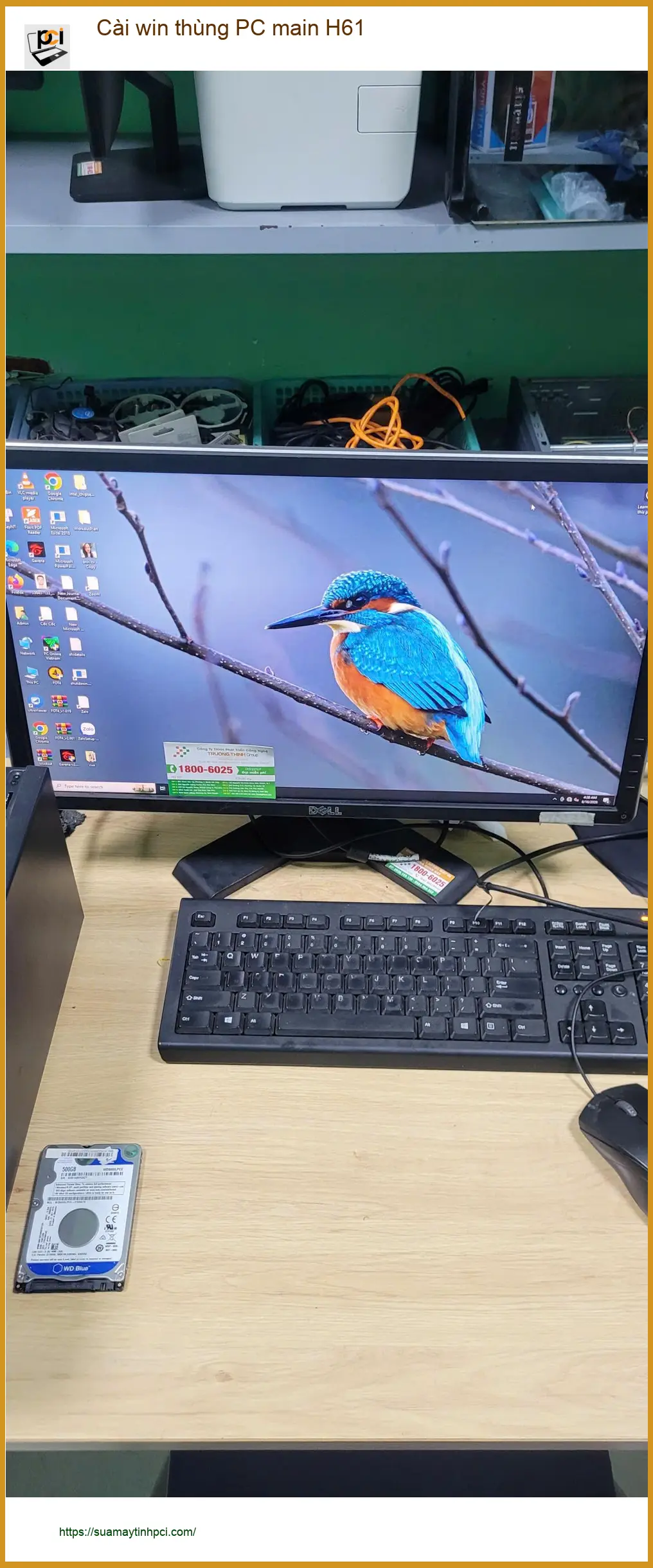 Chú Đạt tìm dịch vụ cài win thùng PC main H61 Quận Bình Tân uy tín
