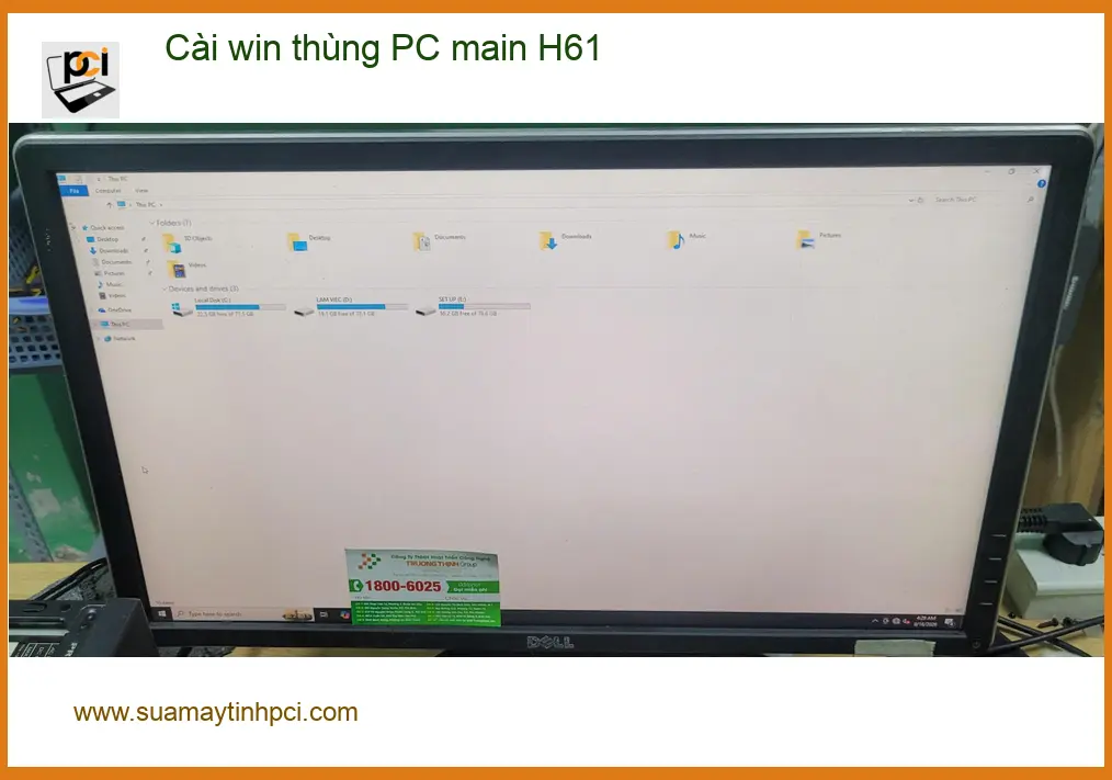 Chú Đạt tìm dịch vụ cài win thùng PC main H61 Quận Bình Tân uy tín ảnh thực tế 1