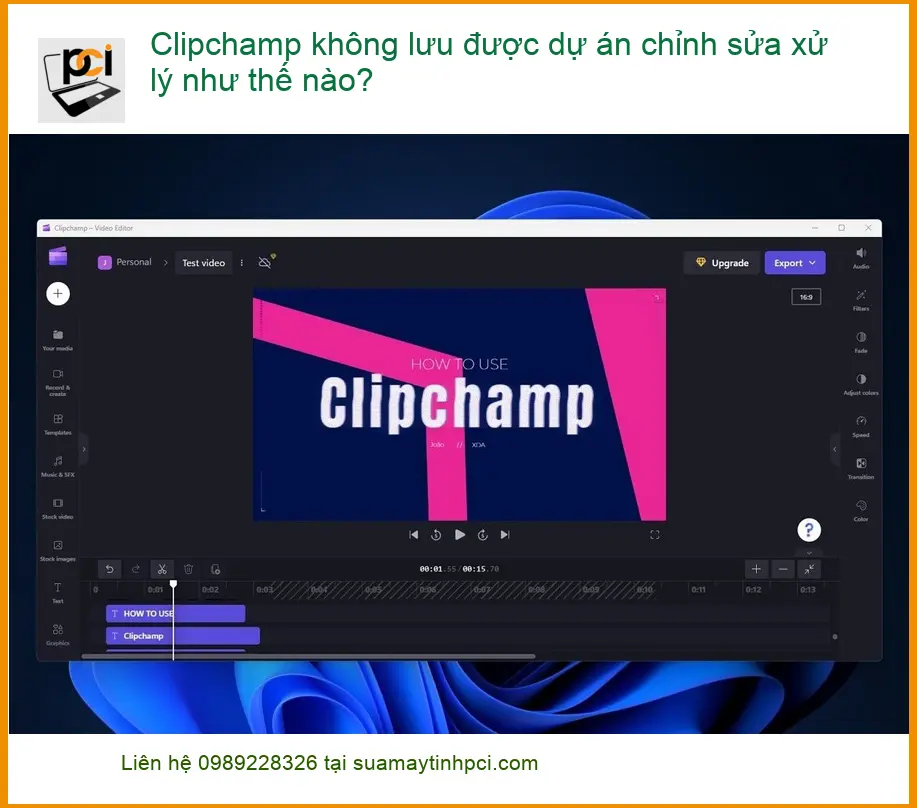 Văn phòng Clipchamp không lưu được dự án – Trung tâm hỗ trợ gần đây