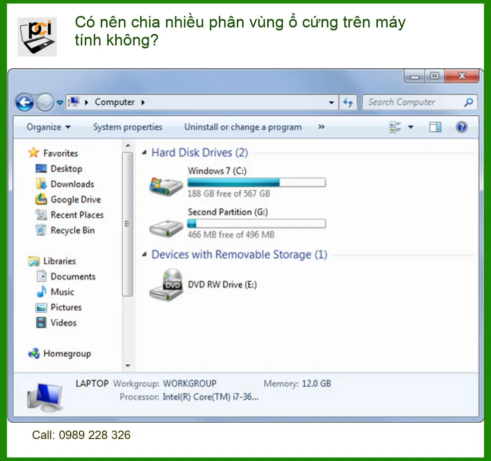 PC Có nên chia nhiều phân vùng ổ cứng để tối ưu? – Tư vấn chuyên gia PCI