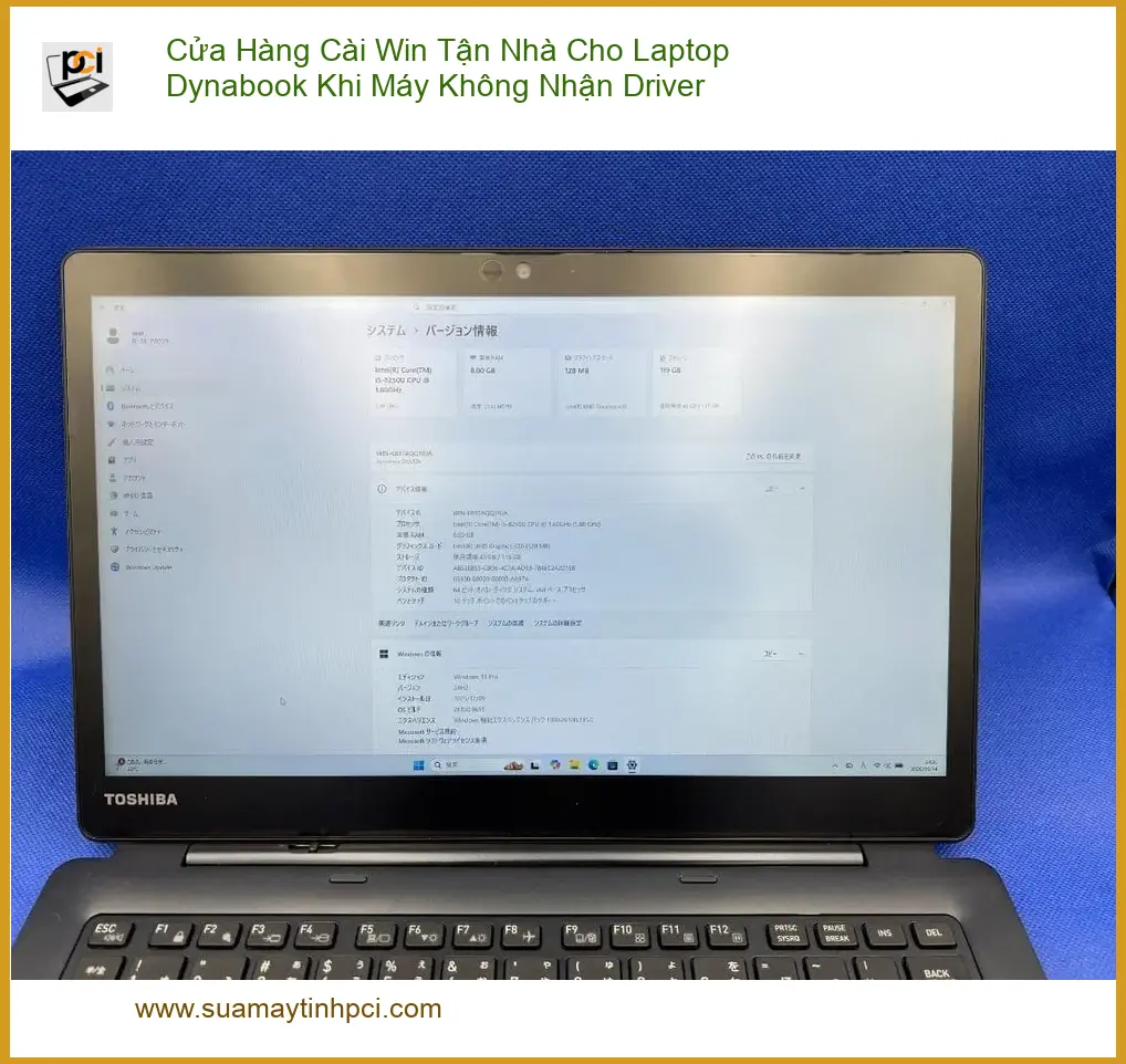 Cài Win Tận Nhà Laptop Dynabook Không Driver – Địa chỉ trung tâm hỗ trợ
