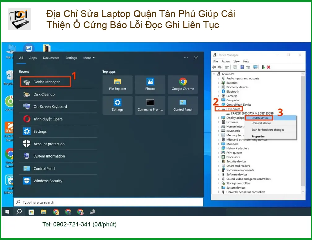 Sửa Laptop Địa Chỉ Quận Tân Phú Giúp Cải Thiện Ổ Cứng Báo Lỗi Đọc Ghi Liên Tục – Trung tâm hỗ trợ nhanh